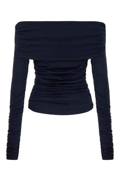 Off Shoulder Blouse with Ruffle Detail (Final Sale)